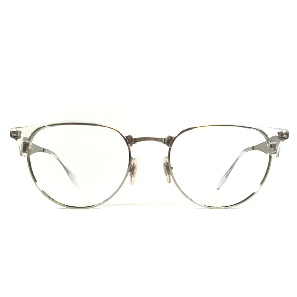 Ray-Ban Eyeglasses Frames RB6396 2936 Clubmaster Polished Clear Silver 51-19-140